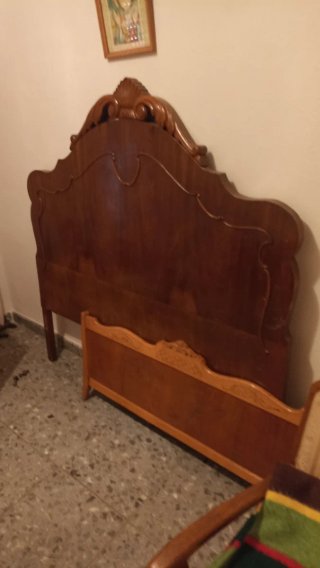 Dormitorio antiguo madera años 50
