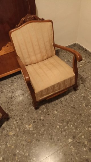 Dormitorio antiguo madera años 50