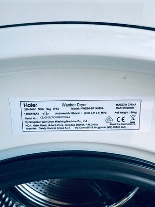 628.Lavadora Secadora Haier 9/5 Inverter Impecable
