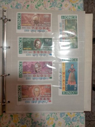Lotería ONCE 1995-1996 Colección Boletos