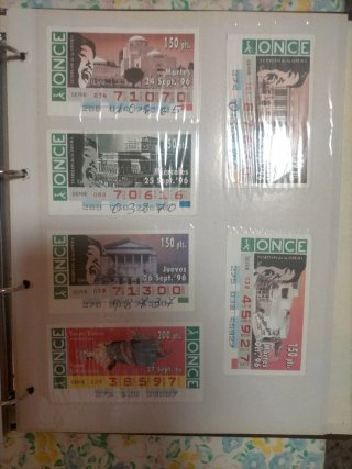 Lotería ONCE 1995-1996 Colección Boletos