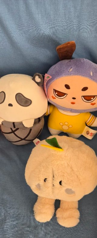 Lote 6 peluches frutas y animales