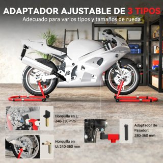Soporte Rueda Moto Delantera y Trasera