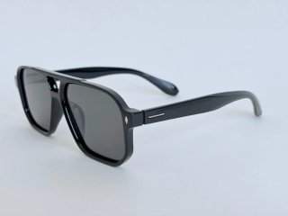 Gafas de Sol Negras y Plateado Polarizadas