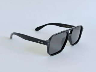 Gafas de Sol Negras y Plateado Polarizadas