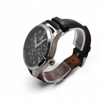 RELOJ HANOWA GC22002 ESFERA NEGRA CORREA CUERO