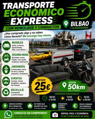 TRANSPORTE EXPRESS BILBAO | DESDE 25€