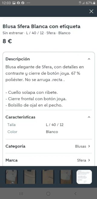 Blusa Sfera Blanca y Negra con etiquetas