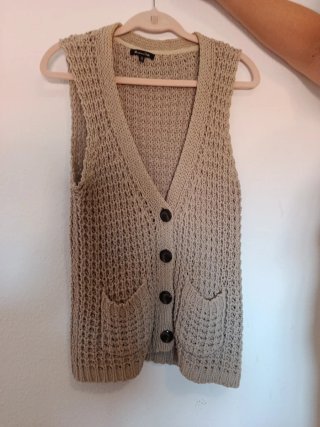 Chaleco Massimo Dutti Beige Talla S