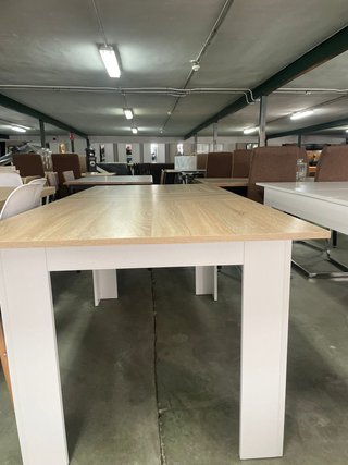 Mesa de comedor extensible madera y metal