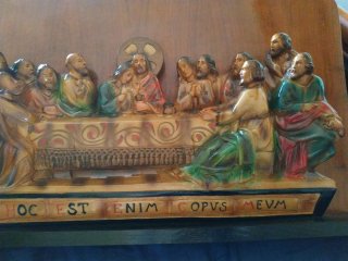 Cuadro La Santa Cena en madera