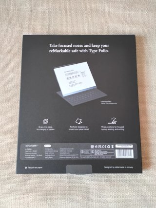 Custodia con tastiera Type Folio per reMarkable 2 - Nero