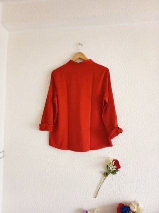 Elegante Camisa Roja Mujer T42/44