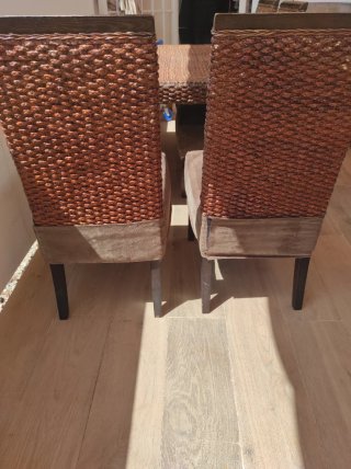 Mesa y 4 Sillas Exterior Ratán