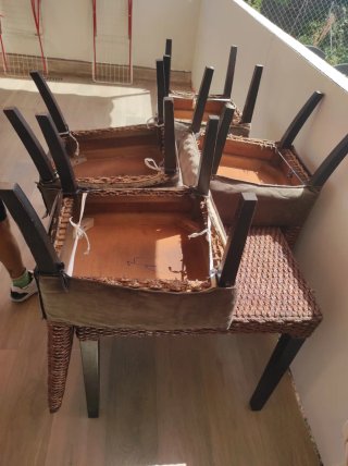 Mesa y 4 Sillas Exterior Ratán