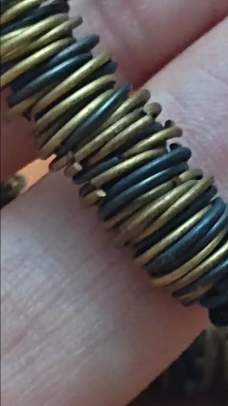 Pulsera arandelas bronce