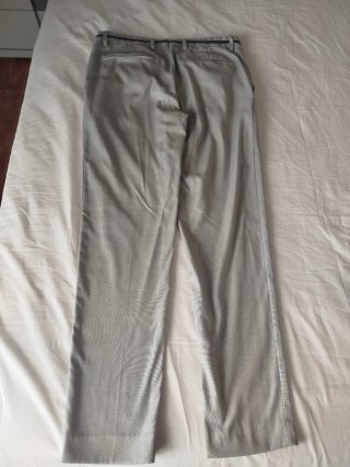 Pantalones Zara Chino Talla 36 Gris