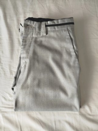 Pantalones Zara Chino Talla 36 Gris