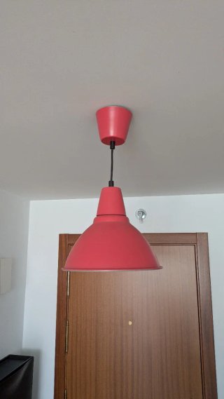 Lámpara colgante roja