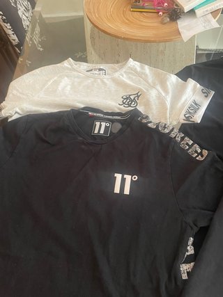 Camisetas SikSilk Negra Talla M y S Camisetas 11o