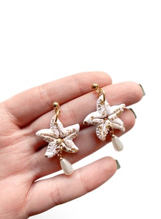 Pendientes Estrella de Mar Arcilla Polimérica