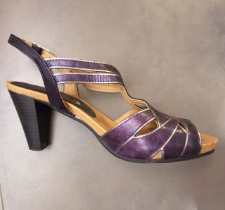 Zapatos tacón Pitillos azul/plata