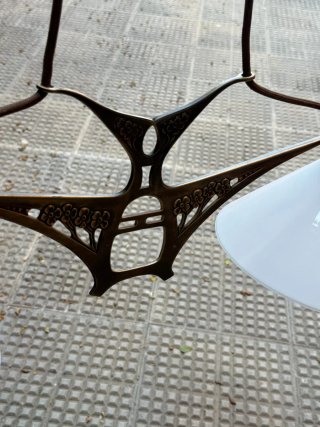 Lámpara colgante metal y cristal