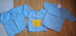 Babis escolares Niña/o Cuadros Azul