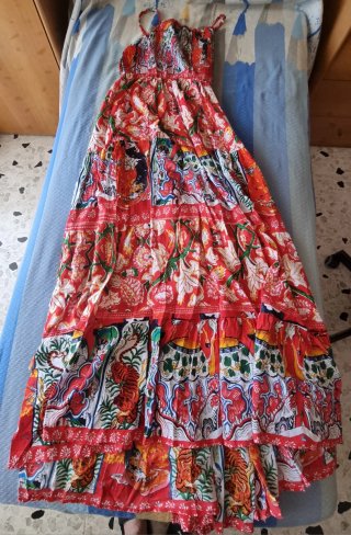 Vestito lungo fantasia floreale