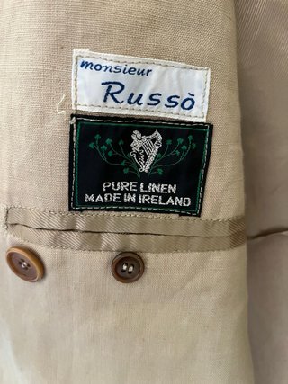 Giacca sartoriale Lino d'Irlanda handmade 52