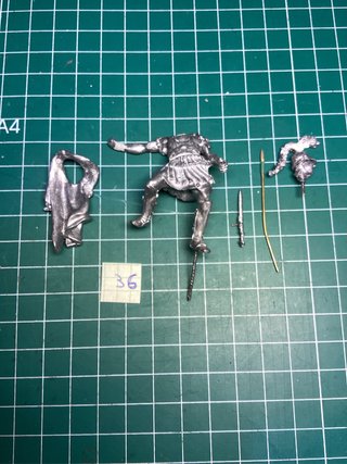 Figura de plomo militar