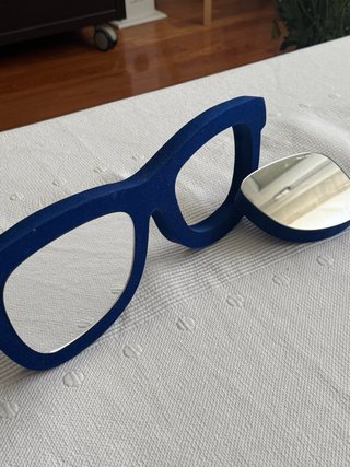 Gafas decorativas espejo azul