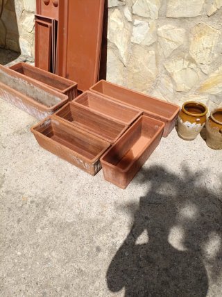 Jardineras de barro