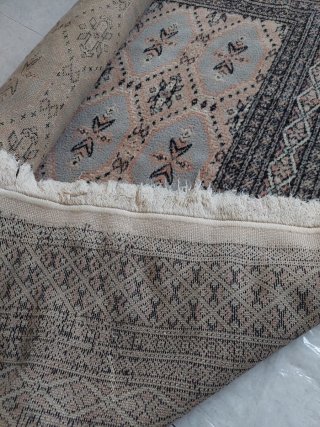Alfombra estilo persa lana beige y gris