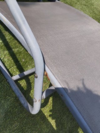 2 Lettini Oscillanti da Giardino Grigi