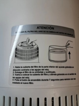 Purificador de aire Ufesa 3 niveles filtración