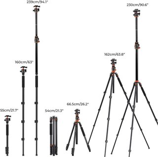 Trípode Cámara K&F CONCEPT 230CM Aluminio
