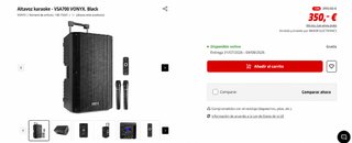 Altavoz Karaoke VONYX VSA700 Negro