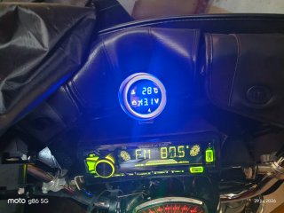 Moto Custom Cruiser Roja y Negra