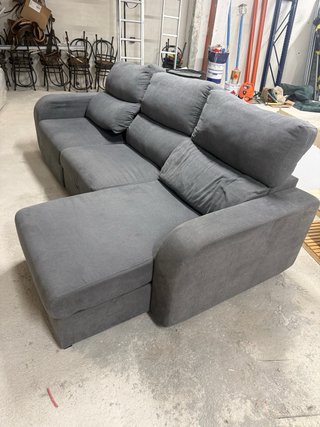 Sofá cama gris tela