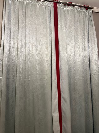 Cortinas terciopelo plata