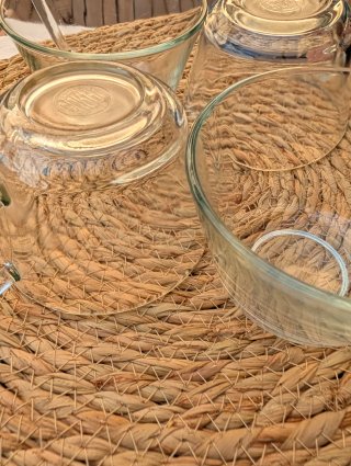 Tazas Duralex transparentes de vidrio
