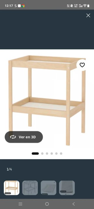 Cambiador madera Ikea como nuevo con su colchoneta
