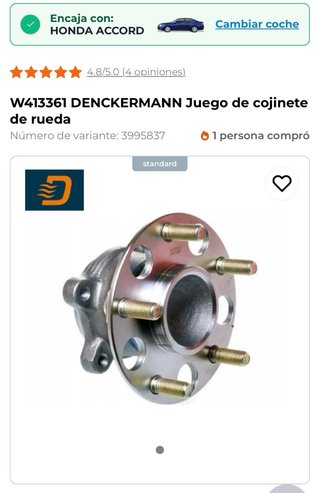 Juego cojinete rueda Denckermann W413361