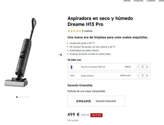 Aspiradora en seco y húmedo Dreame H13 Pro