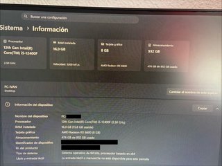 Set up Gaming Completo: PC + 2 Monitores + perif
