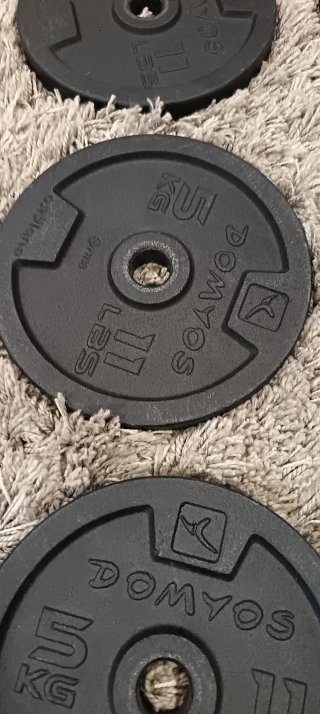 Lote 6 Discos Hierro Domyos 5 kg (28 mm)