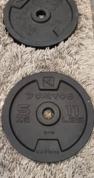 Lote 6 Discos Hierro Domyos 5 kg (28 mm)