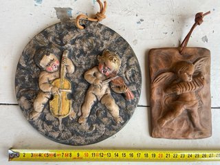 Due Formelle Ceramica Leonardi Rovereto – Angeli