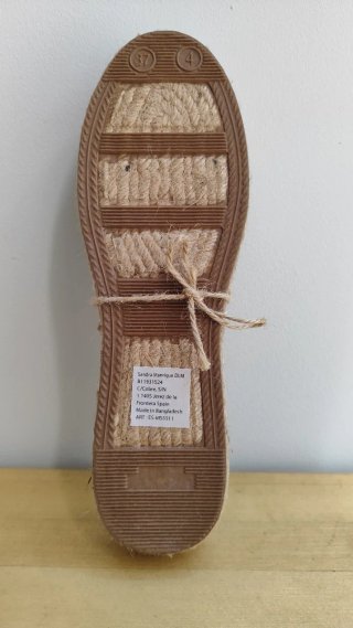 Alpargatas planas beige Talla 37